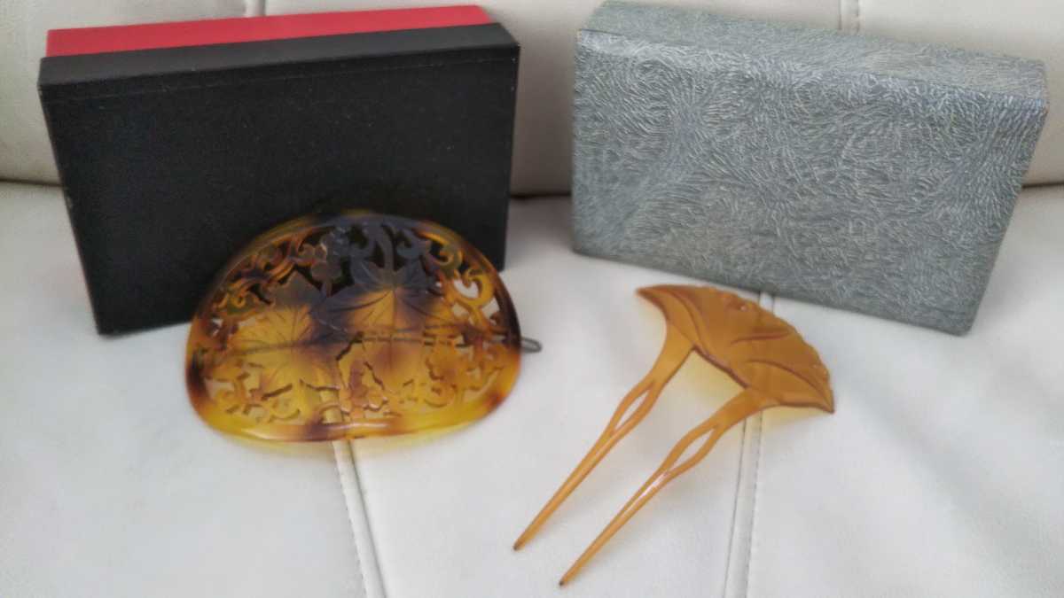 鼈甲 べっ甲 髪飾り 和装小物 髪止め 飾り 2点セット かんざし かんざし 売買されたオークション情報 Yahooの商品情報をアーカイブ公開 オークファン Aucfan Com