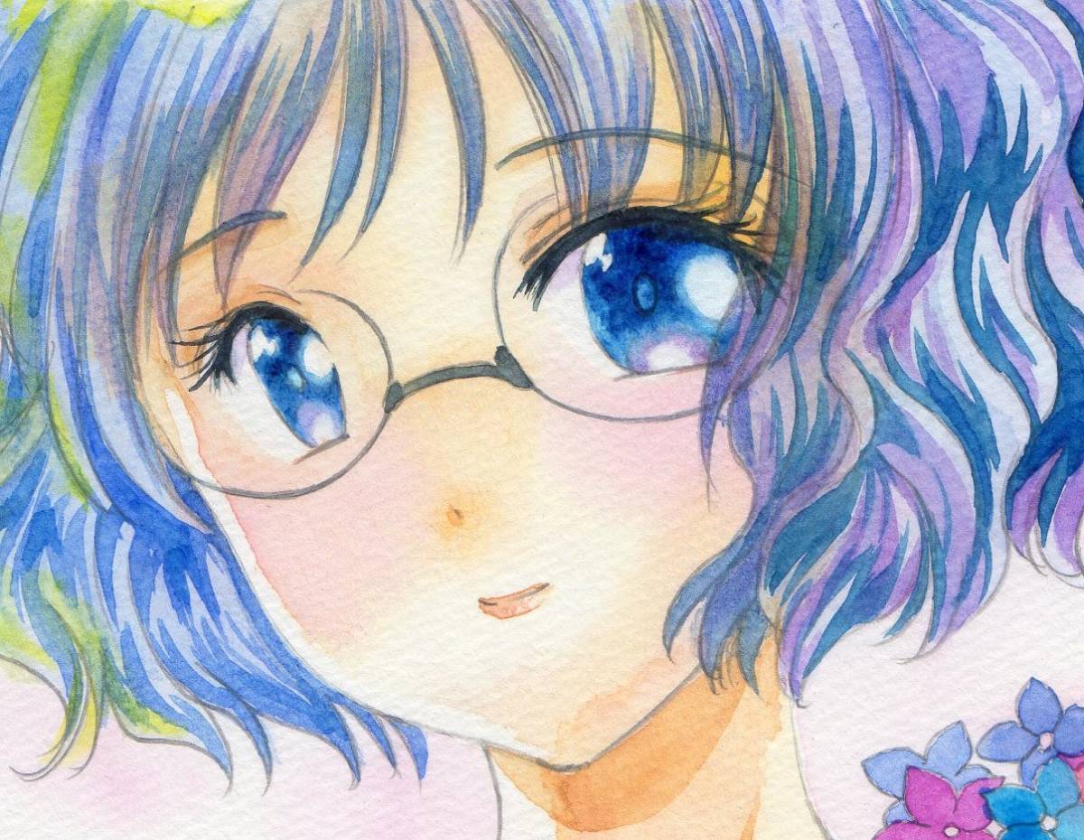オリジナル 紫陽花の女の子 手描きイラスト ｂ５ 水彩 手描きイラスト 売買されたオークション情報 Yahooの商品情報をアーカイブ公開 オークファン Aucfan Com