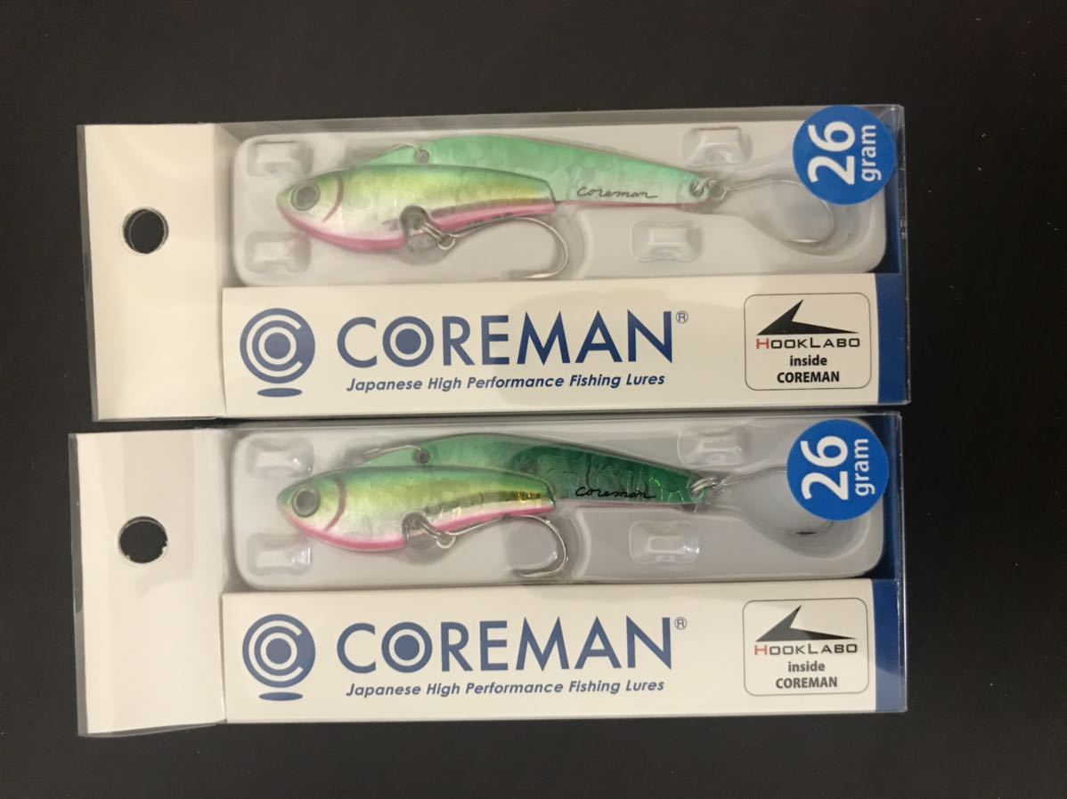 大人気，格安 コアマン IP-26 アイアンプレート SC 26g シーバスルアー 鉄板バイブレーション グリーンピンク(バイブレーション)｜売買されたオークション情報、yahooの商品情報をアーカイブ公開 - オークフ 海水