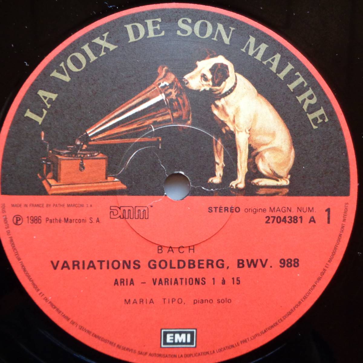 仏HMV デジタル後期 アナログ盤は入手難 マリア・ティーポ バッハ