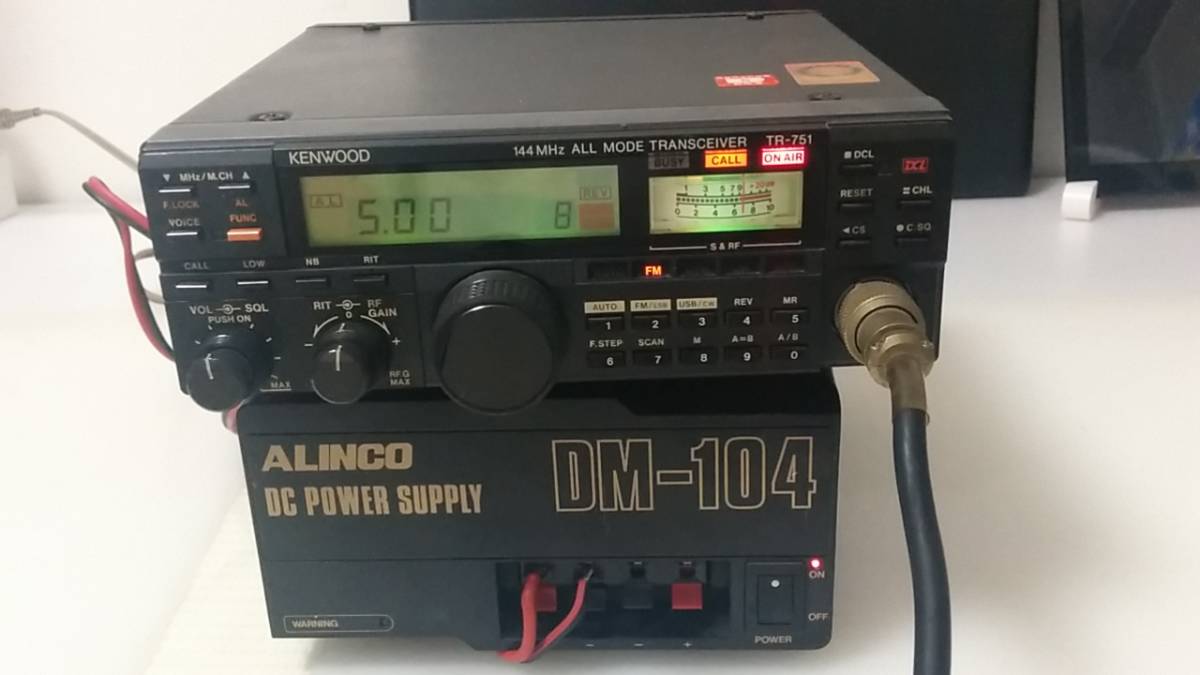 KENWOOD TR-751 144MHz オールモードモービル機(ジャンク）電源DM104