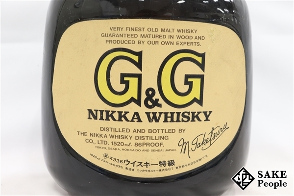 NIKKA G&G ウイスキー 43% 日本製古酒 G&G NIKKA 43度 ⁄ 古酒」の落札相場・落札価格 正規 ◇注目!