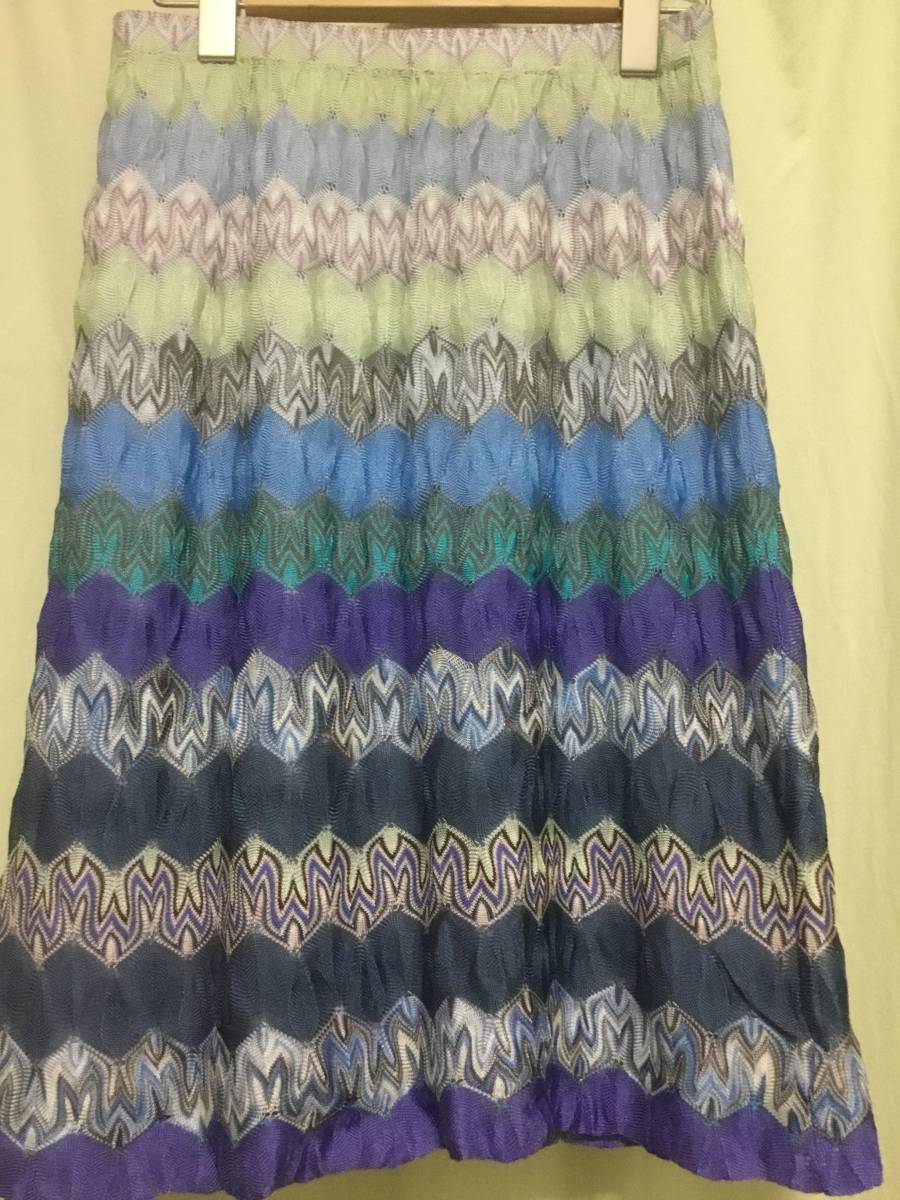 ★ミッソーニMISSONI スカート　42M レーヨン100 総柄グラデーション　ゴム