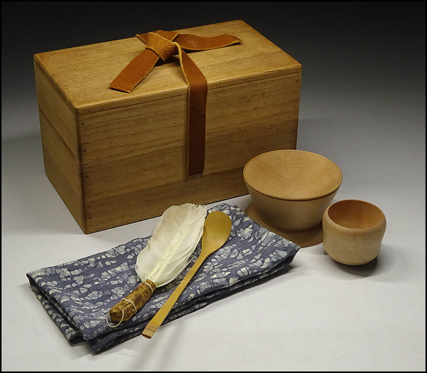 茶道具 茶掃箱セット Yahoo!オークション 茶掃き箱4点セット 水屋用