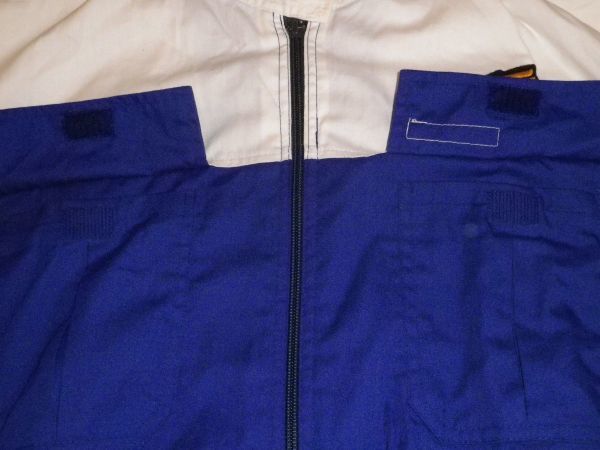 USED◆HONDA ホンダ純正 半袖つなぎ L ◆ 作業着 ツナギ サイズXL 青/白 RISE社 日本製 夏仕様