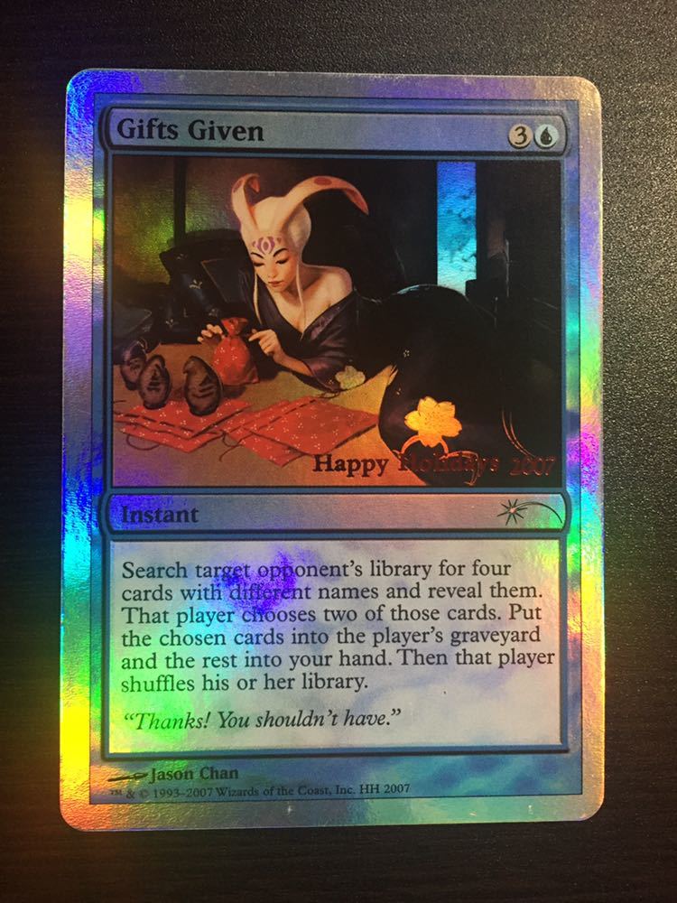  MTG foil 英語版 Gifts Given ホリデーギフトプロモ Holiday gift promo ①(青)｜売買されたオークション情報、yahooの商品情報をアーカイブ公開 - オークファン Foilカード