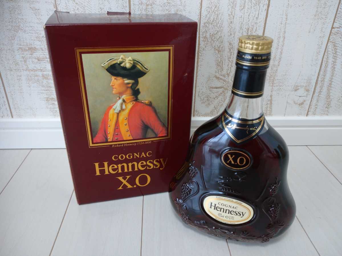 ヘネシー 700ml X.O Hennessy XO 金キャップ 未開栓 グリーンボトル 