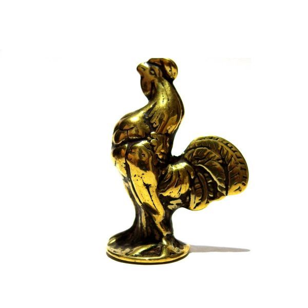 UK248* ニワトリ * 雄鶏 ◆ 真鍮製オブジェ * ペーパーウエイト ◆ イギリス産 * アンティーク