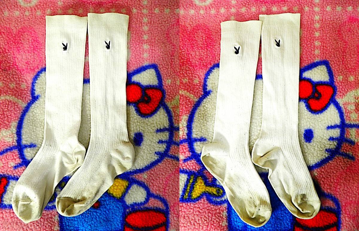 スクールソックス ２足 Playboy ワンポイント 白リブ 白靴下 通学 部活 ホームクリーニング済 無地 売買されたオークション情報 Yahooの商品情報をアーカイブ公開 オークファン Aucfan Com