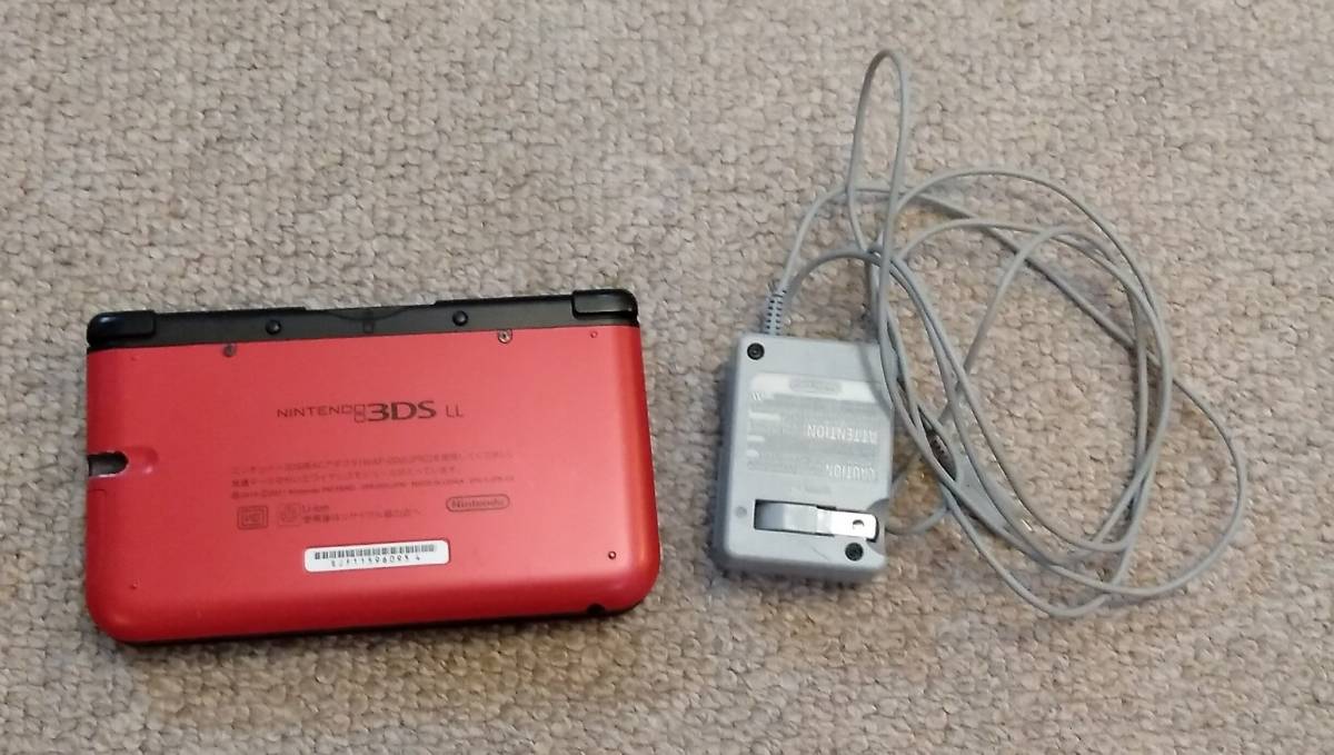 LL メタリックレッド Nintendo 3DS new RED-001 下画面 充電可