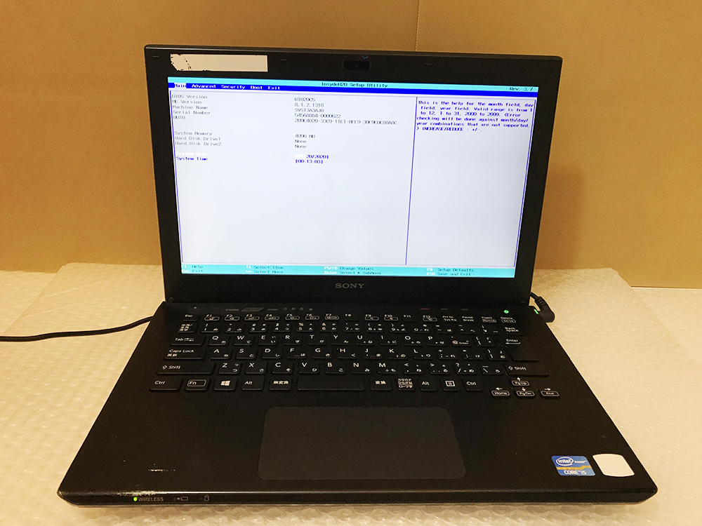 ジャンク☆SONY SVS13AD11N Core i5
