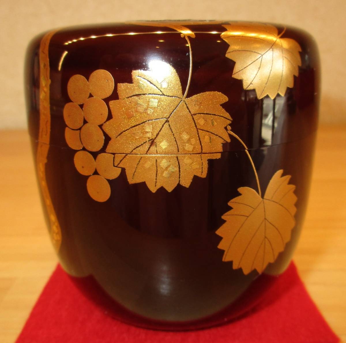 茶道具 茶入 蝶 螺鈿漆器 煎茶入 S1063RD 工芸品