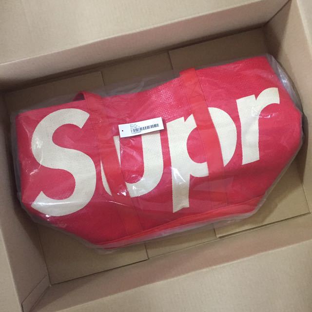 【送料無料】20SS Supreme Raffia Tote Red Bag