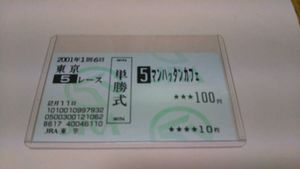 マンハッタンカフェのYahoo!オークション(旧ヤフオク!)の相場・価格を 