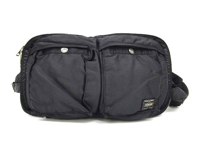 ポーター PORTER x GOODENOUGH グッドイナフ 初期 タンカー ウェストバック 多収納 ナイロン B5 黒 ブラック C071903 メンズ