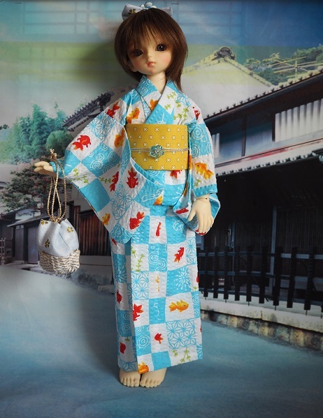 100%新品，人気セール SDM MSD女の子用の浴衣４点セット ハンドメイド品 一点物 水色 金魚模様(服、靴)｜売買されたオークション情報、yahooの商品情報をアーカイブ公開 - オークファン 服、靴