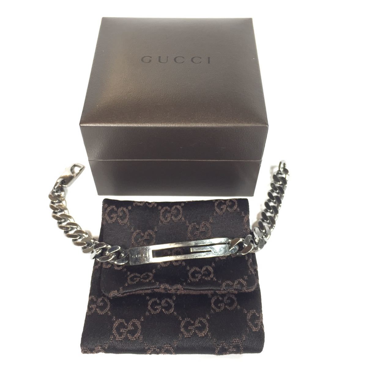 SALE公式 【グッチ】本物 GUCCI ブレスレット Gモチーフ シルバー925
