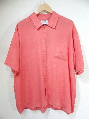  レア 高級 LITHUANIA リトアニア 製 90s 00s ビンテージ FLAX フラックス リネン 半袖 シャツ L-XL位 80s(Lサイズ)｜売買されたオークション情報、yahooの商品情報をアーカイブ公開 - オークファン 半袖シャツ一般