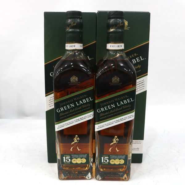 ★2本セット/JOHNNIE WALKER（ジョニーウォーカー）グリーンラベル 15年 43％ 700ml O20G210040