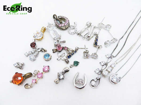 1円 シルバー925他 ピアス ネックレス ペンダントトップ 大量セット BY258