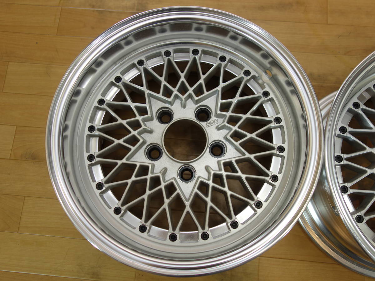 E534【2本】SSR メッシュ ☆ PCD114.3 8J+15? Cタイプ 旧車 当時物 