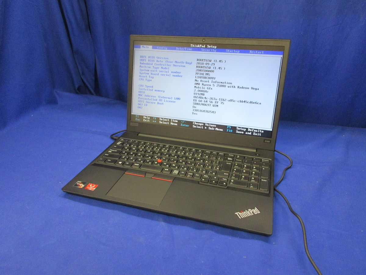 安い，新作登場 Lenovo ThinkPad E585 Ryzen 5-2500U 2.0GHz メモリ8GB HDD無し ①(15インチ～)｜売買されたオークション情報、yahooの商品情報をアーカイブ公開 - オークファン レノボ