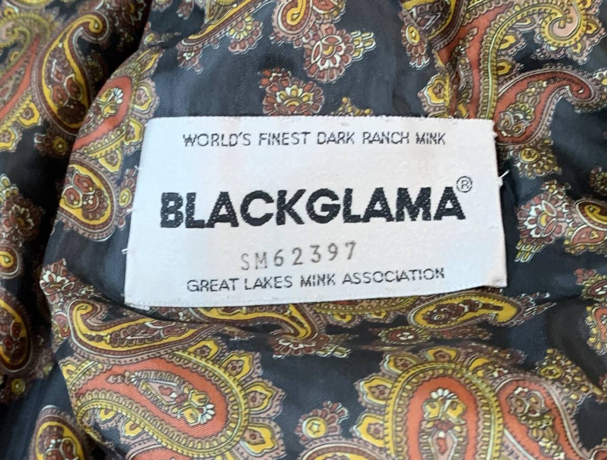 【BLACKGLAMA】　ミンク　8分コート　80㎝ 8分コート ブラックミンク 78㎝ アップダウン8分コート リアルファー -ミンクコートの中古品・新品・未使用