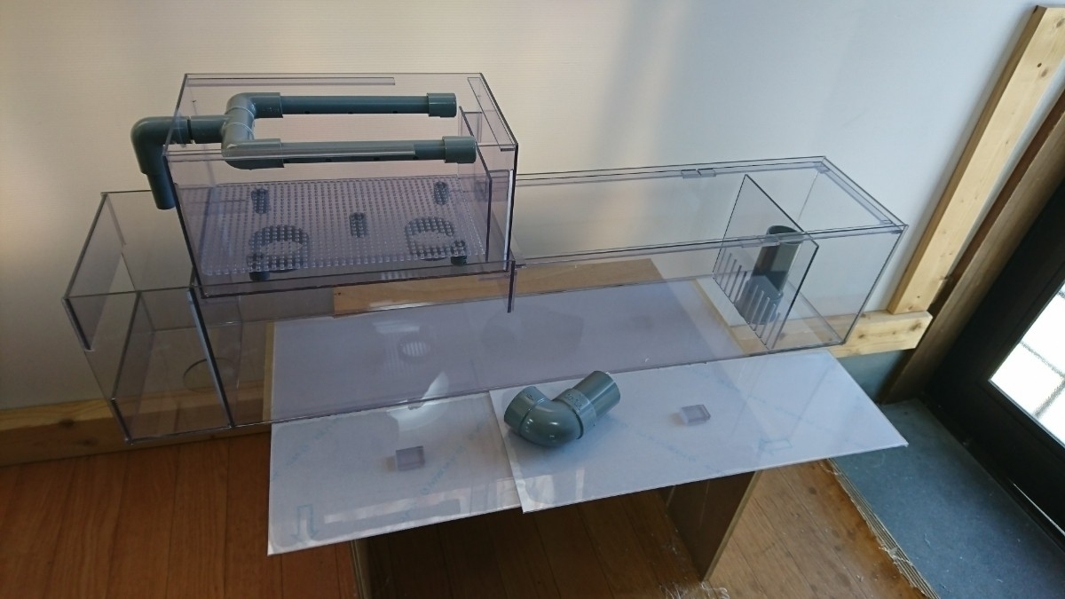 ウールボックス付き 90cm アクリル水槽用 ダブルシャワー 上部式 魚
