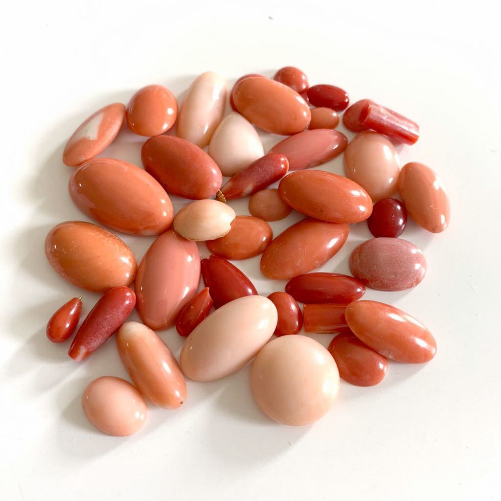 天然珊瑚 ルース サンゴ 重さ約50g コーラル 彫刻 宝石 ジュエリー