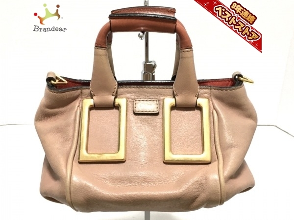エテル Chloe クロエ レザー ピンク ハンドバッグ ショルダーバッグ