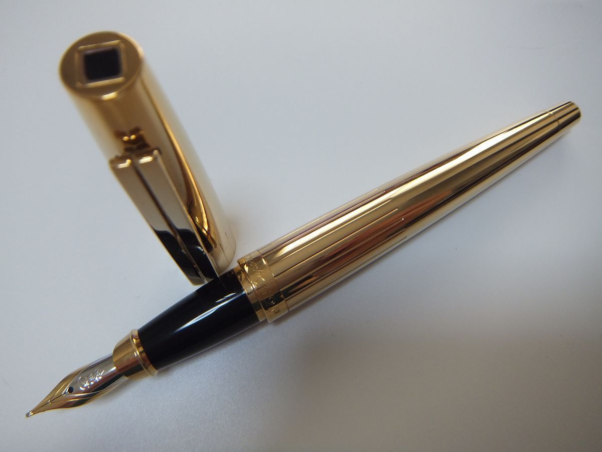 1円～おたからや☆B0805-12　S.T.DUPONT デュポン 万年筆 ペン先18K750刻印有 筆記用具 ※変色有り