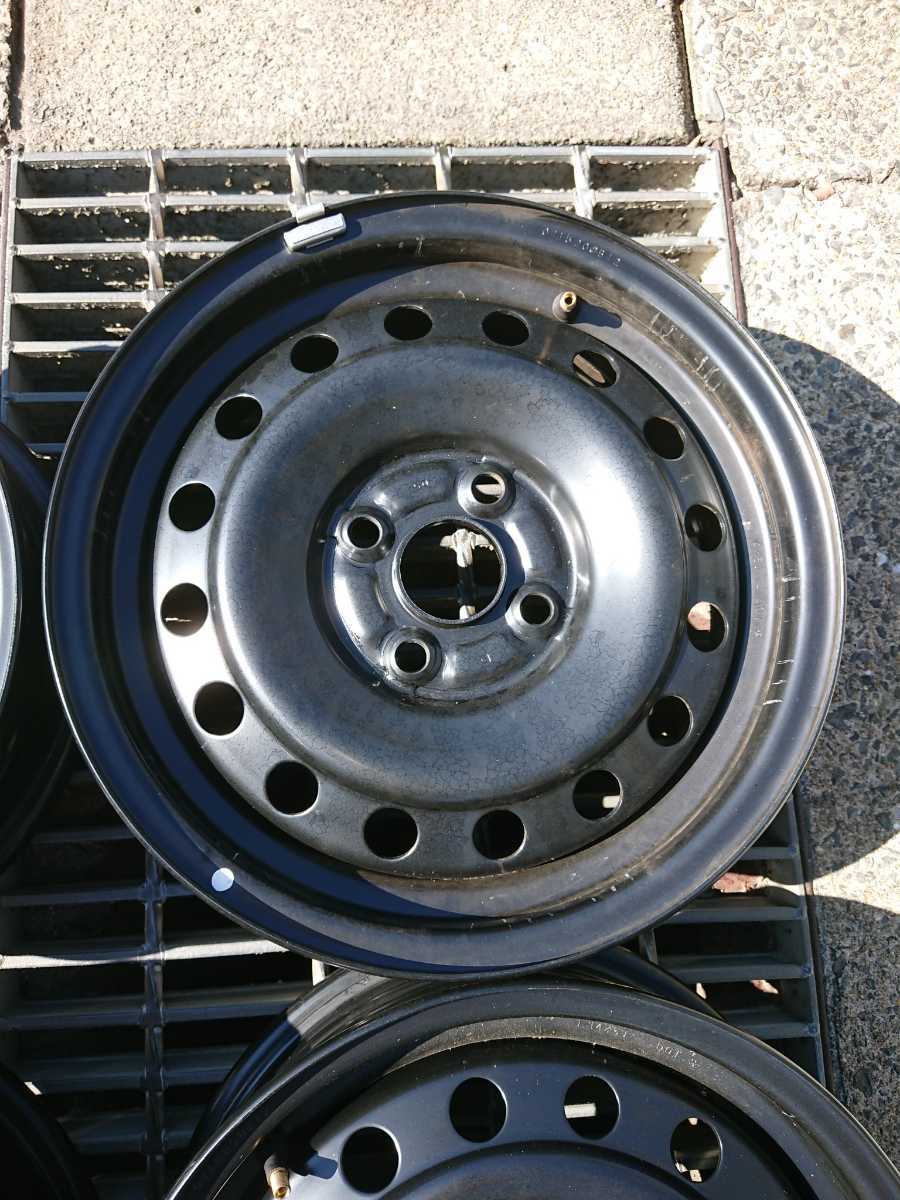 送料無料 新車外し トヨタ ルーミー 鉄・スチール ホイール 5-14+35 4/100 トール ジャスティ タンク等 1本 ①