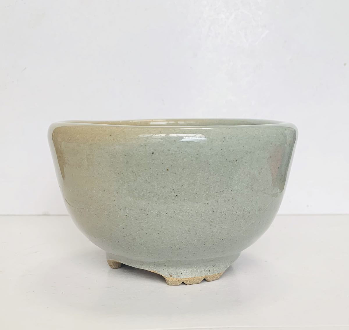 初代祥石 丸鉢 Yahoo!オークション -「祥石 鉢」(鉢) (盆栽 染付ウサギ図
