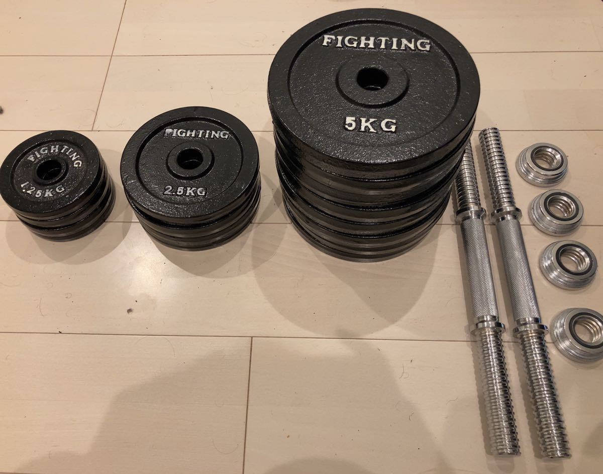  ファイティングロード ダンベル セット 60kgセット 片手30kg 2個セット(バーベル、ダンベル)｜売買されたオークション情報、yahooの商品情報をアーカイブ公開 - オークファン バーベル、ダンベル