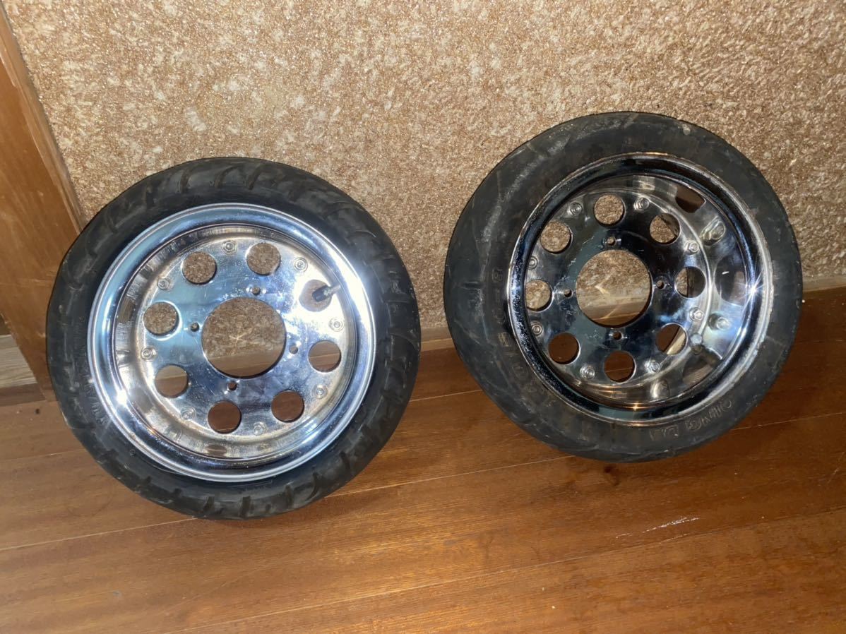 モンキー ゴリラ 8インチ ワイドホイール 4J 5J 130/50-8 オフセットスプロケ&スペーサー付き | ワイド ゴリラ リア DAX ワイドホイール