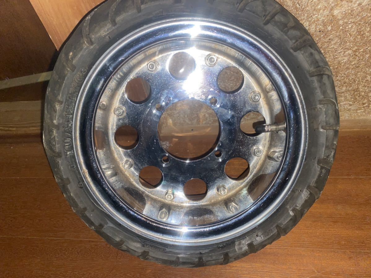 モンキー ゴリラ 8インチ ワイドホイール 4J 5J 130/50-8 オフセットスプロケ&スペーサー付き | ワイド ゴリラ リア DAX ワイドホイール