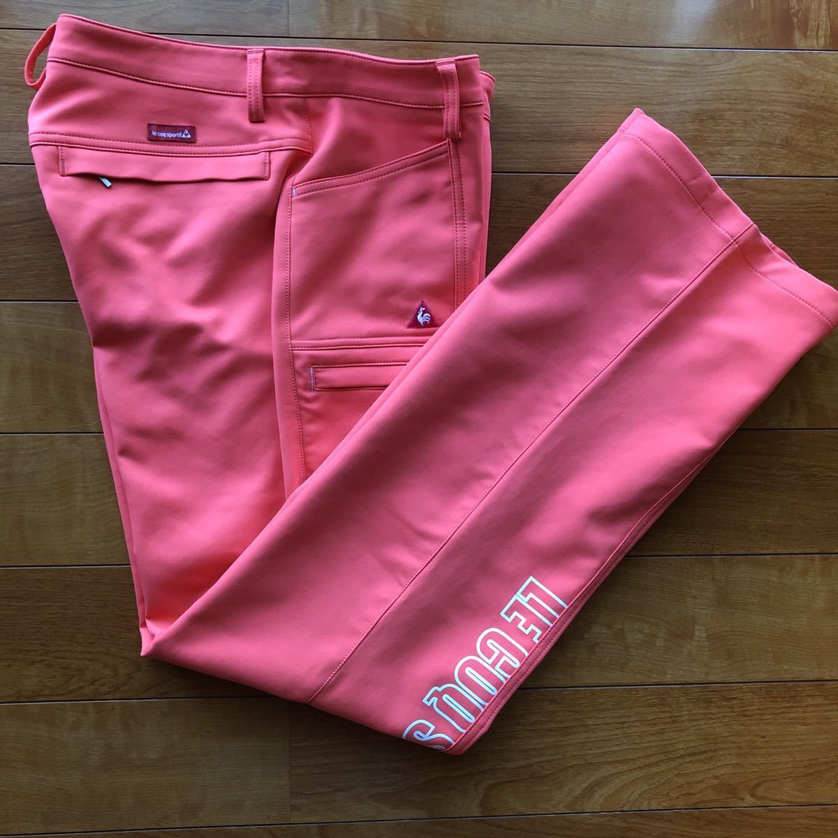 人気SALE，大得価 le coq sportif/ルコックゴルフレディース/ストレッチ多機能パンツ/ビッグロゴ/ 品(11号～)｜売買されたオークション情報、yahooの商品情報をアーカイブ公開 - オークファン パンツ、スラックス