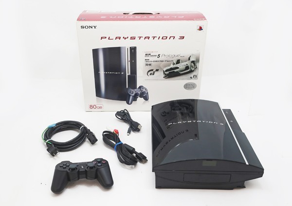 ♪○【SONY ソニー】PS3本体 80GB CECHL00 クリアブラック テレビ