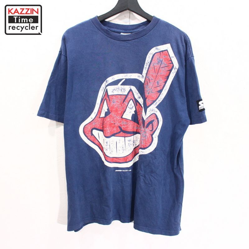  90s USA製 MLB クリーブランド インディアンズ プリント 半袖 Tシャツ 古着 ビンテージ 表記L ネイビー(メジャーリーグ)｜売買されたオークション情報、yahooの商品情報をアーカイブ公開 - オー メジャーリーグ