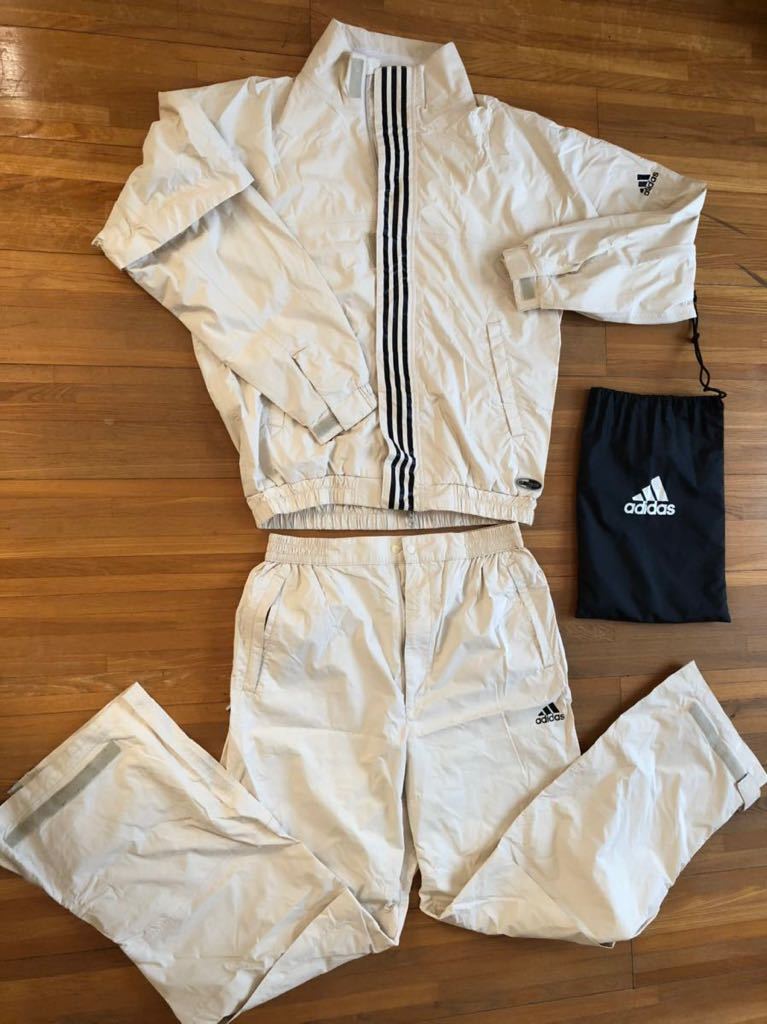品質保証，豊富な adidas GOLF レインウェアー L オフホワイト 中(レインウエア)｜売買されたオークション情報、yahooの商品情報をアーカイブ公開 - オークファン レインウエア