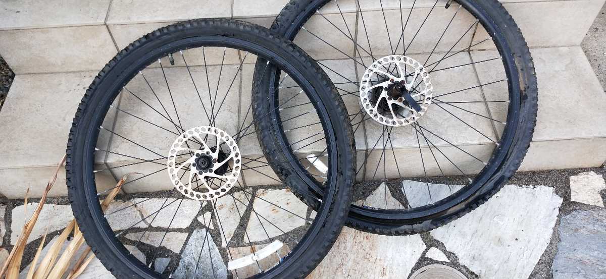 26インチ MTB : ディスクブレーキ用 ホイールセット 自転車用 ディスク 