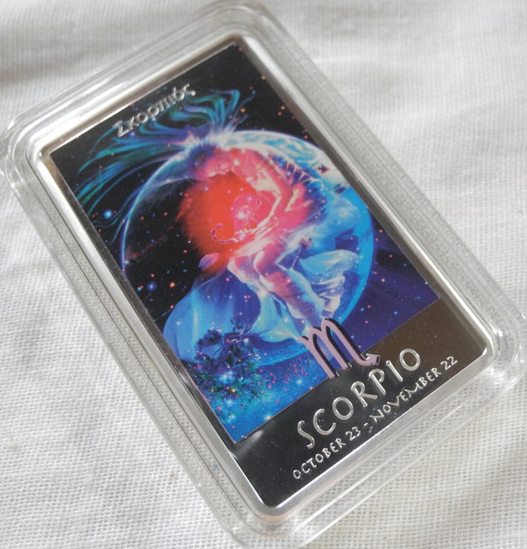 0 ミュシャ Scorpio 蠍座十二星座シリーズ プルーフ銀貨 SCORPIO 1