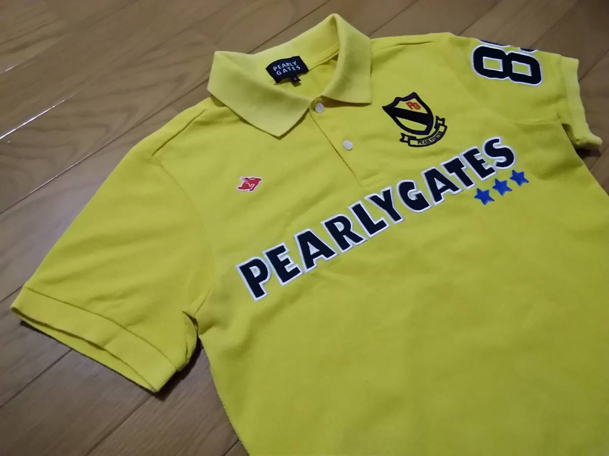 高品質，品質保証 日本製〇PEARLY GATES パーリーゲイツ〇ポリエステル混 半袖ポロシャツ／辛子色／サイズ４ 実質Ｓサイズ(パーリーゲイツ)｜売買されたオークション情報、yahooの商品情報をアーカイブ公開 - オ シャツ