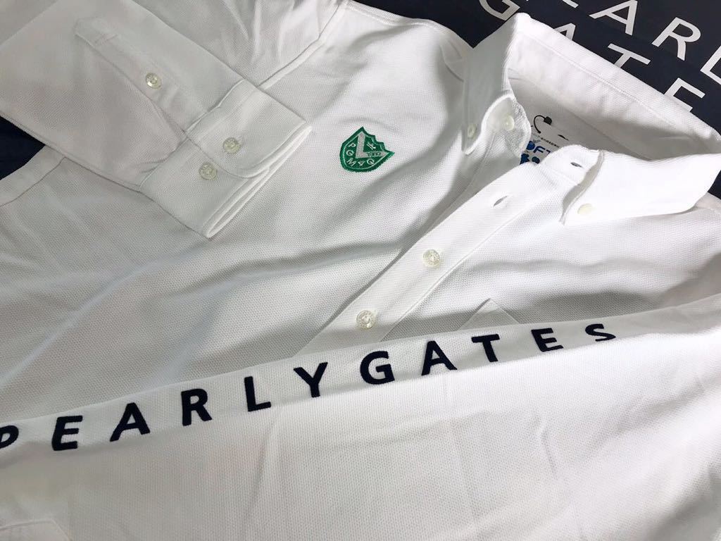豊富な，正規品 本物 12841185 PEARLY GATESパーリーゲイツ/5 L 超 2020年パーリー袖ロゴ ボタンダウン アロフトクーリング長袖シャツ UVカット(パーリーゲイツ)｜売買されたオークション情報、yahooの商品情報をア シャツ