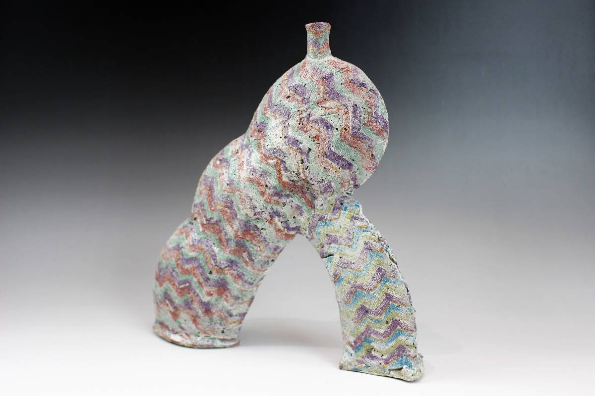 豊富な，最新作 杉浦康益②/彩文花瓶//オブジェ/高さ26cm(花器、壷)｜売買されたオークション情報、yahooの商品情報をアーカイブ公開 - オークファン 京焼