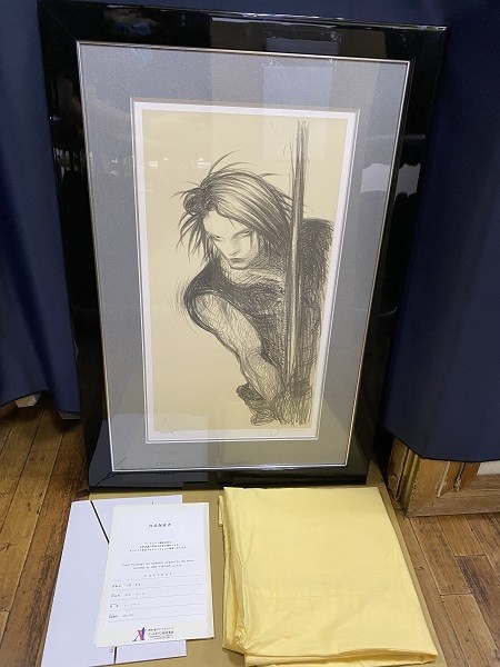 天野喜孝 リトグラフ 1円スタート！ ファイナルファンタジー8 冷刃 