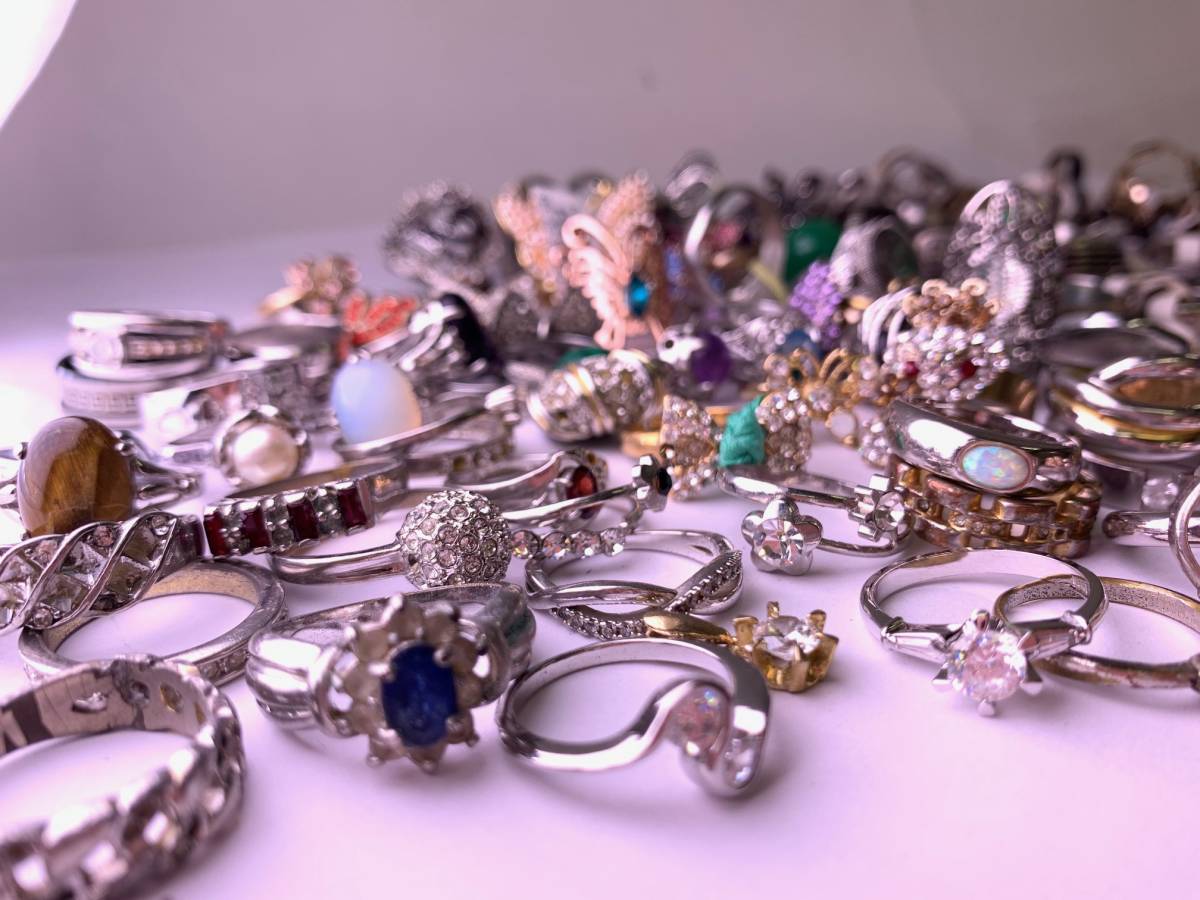 ジャンク アクセサリー】約16kg/まとめて/リング/ネックレス/パール