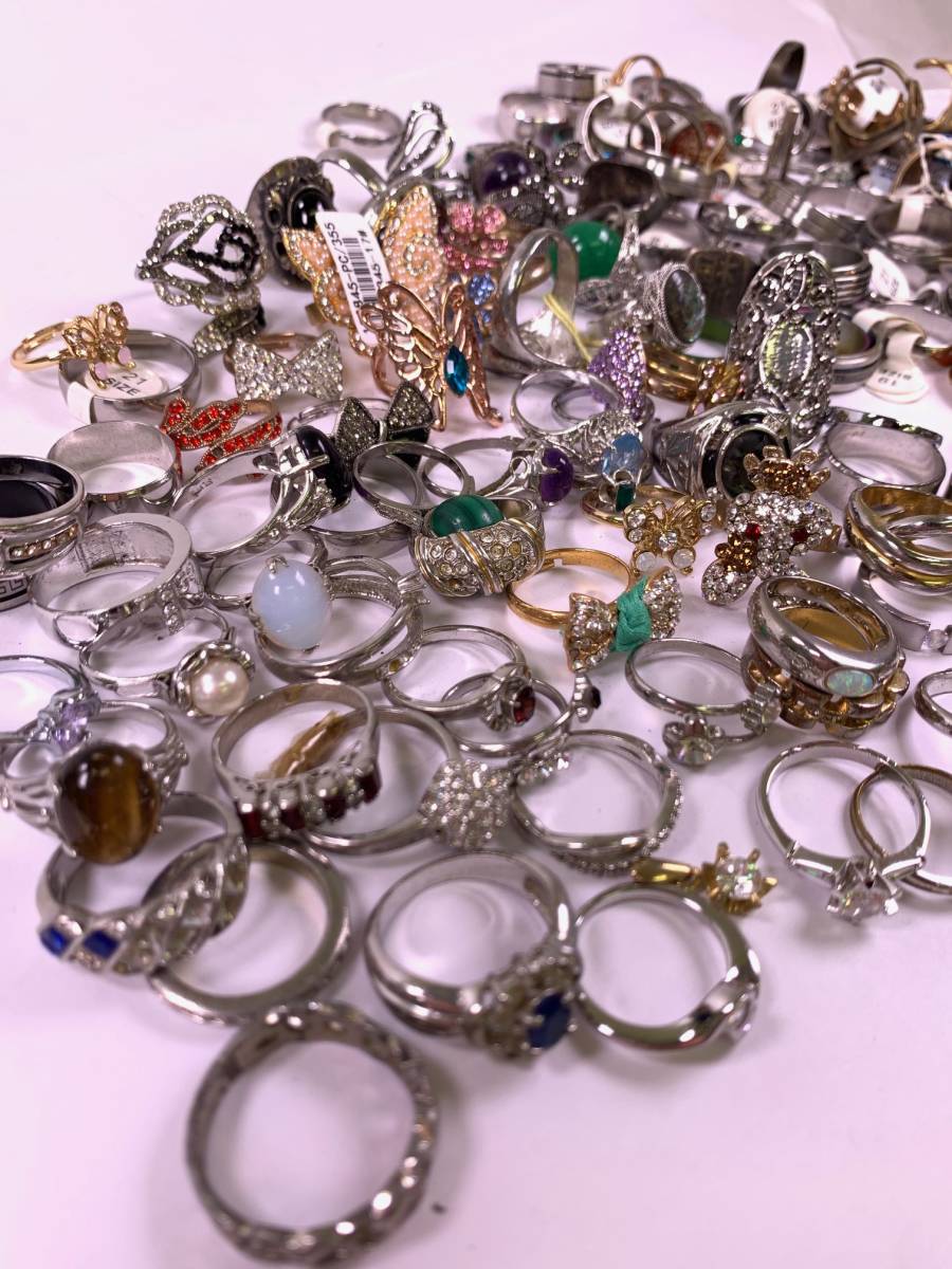 ジャンク アクセサリー】約16kg/まとめて/リング/ネックレス/パール