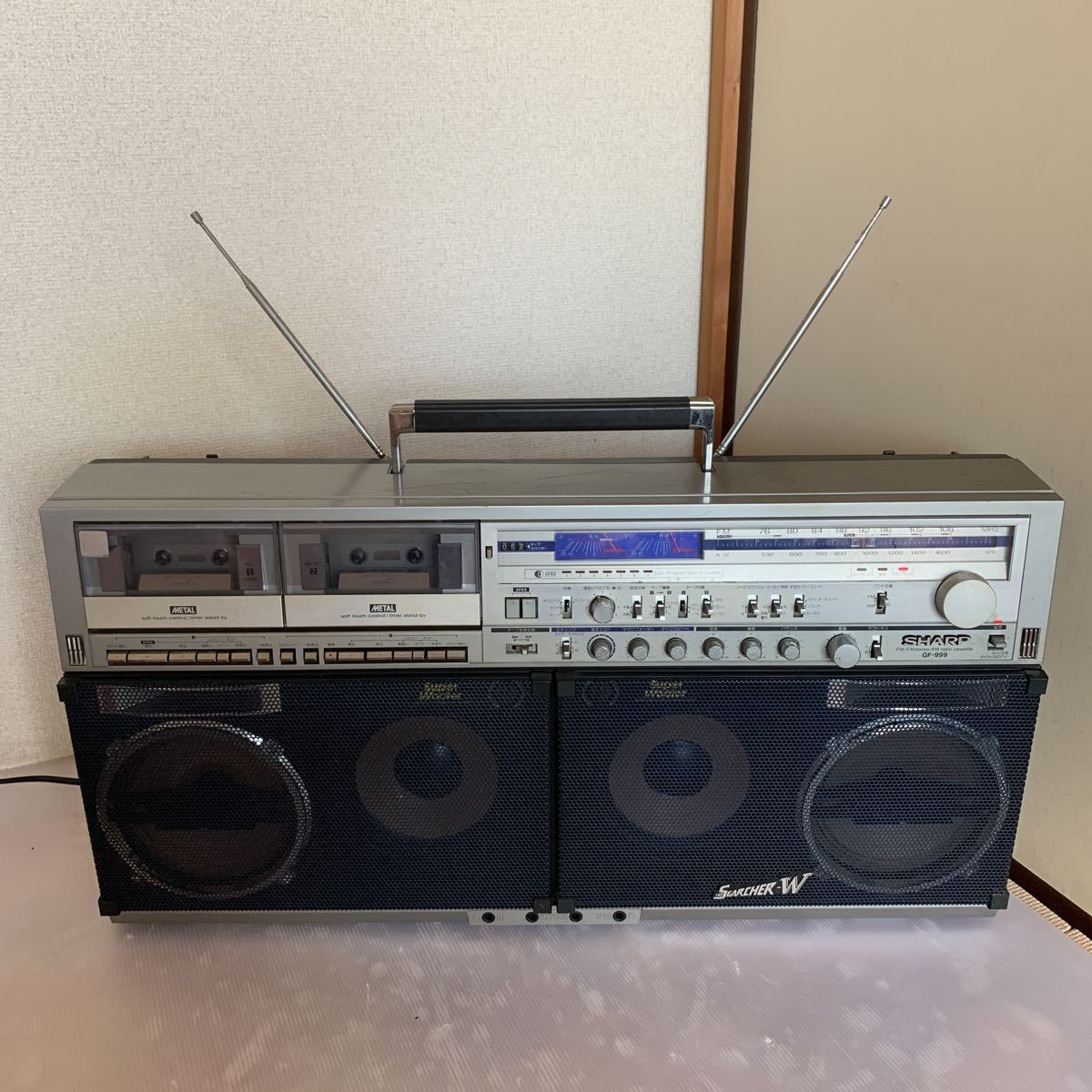 A6632SHARP 昭和レトロ ラジカセ GF-535 通電OK ジャンク