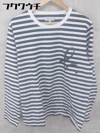 2026新款 agnes b. homme ボーダー タグ付 長袖 Tシャツ カットソー サイズT3 ブラック ホワイト メンズ(長袖Tシャツ)｜売買されたオークション情報、yahooの商品情報をアーカイブ公開 - オークファン 男性用